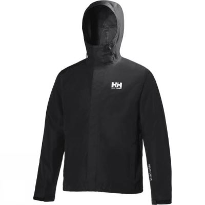 Chaquetas Helly Hansen Seven J Hombre - Negras - Chile TYW386012